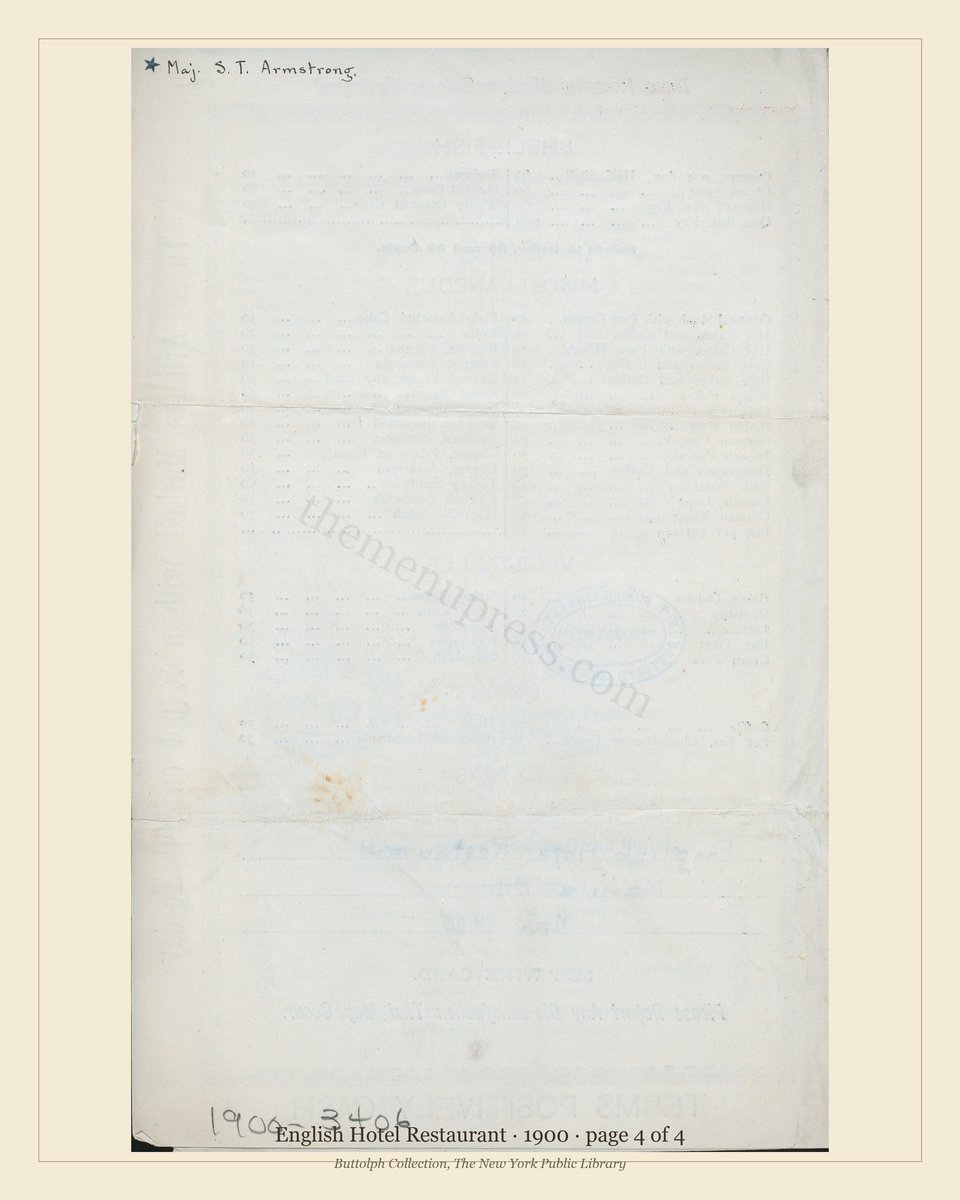 Vintage menu — page 4 of 4