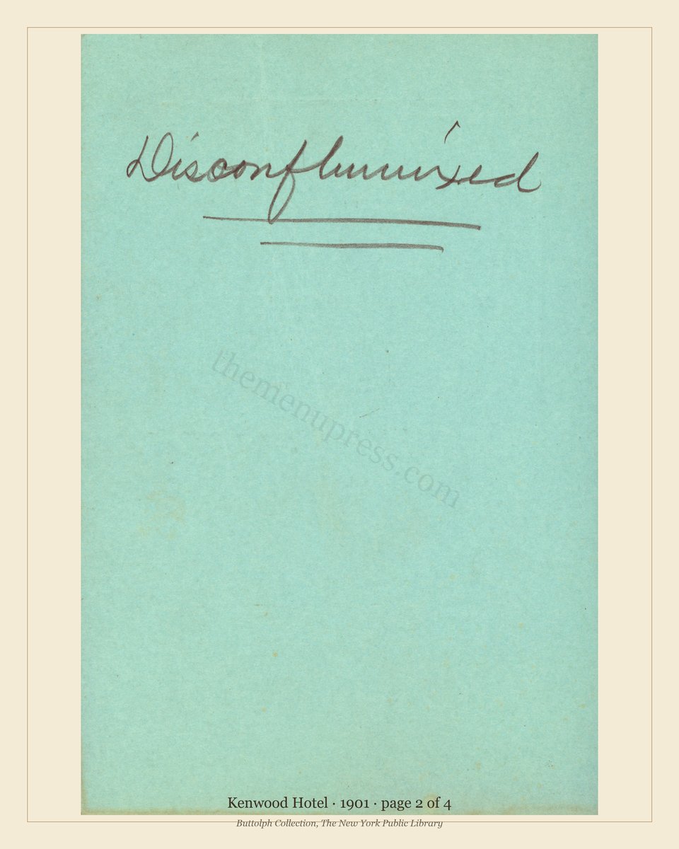 Vintage menu — page 2 of 4
