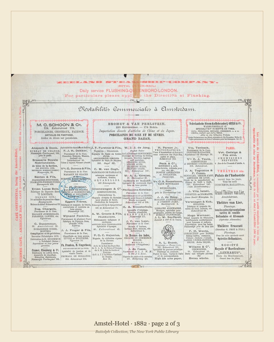 Vintage menu — page 2 of 3