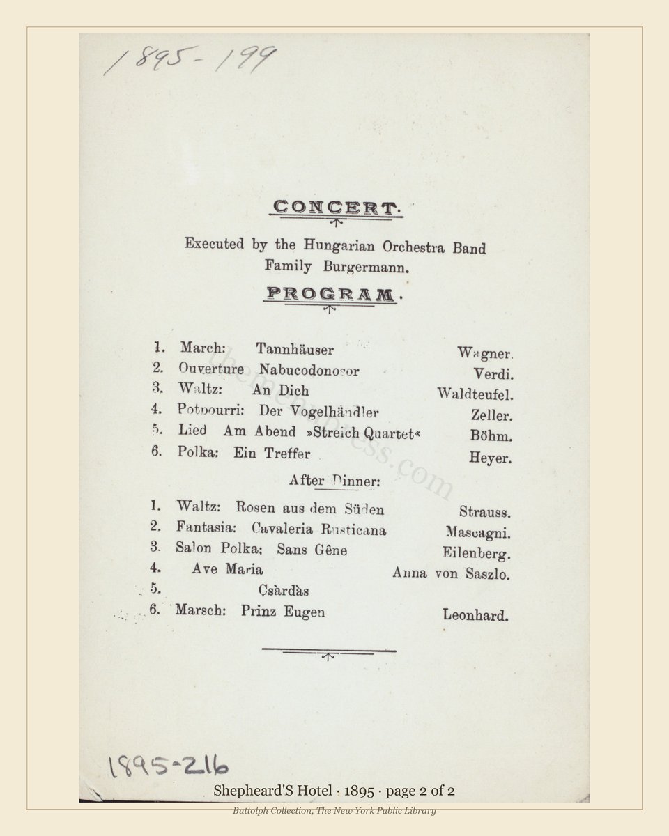 Vintage menu — page 2 of 2