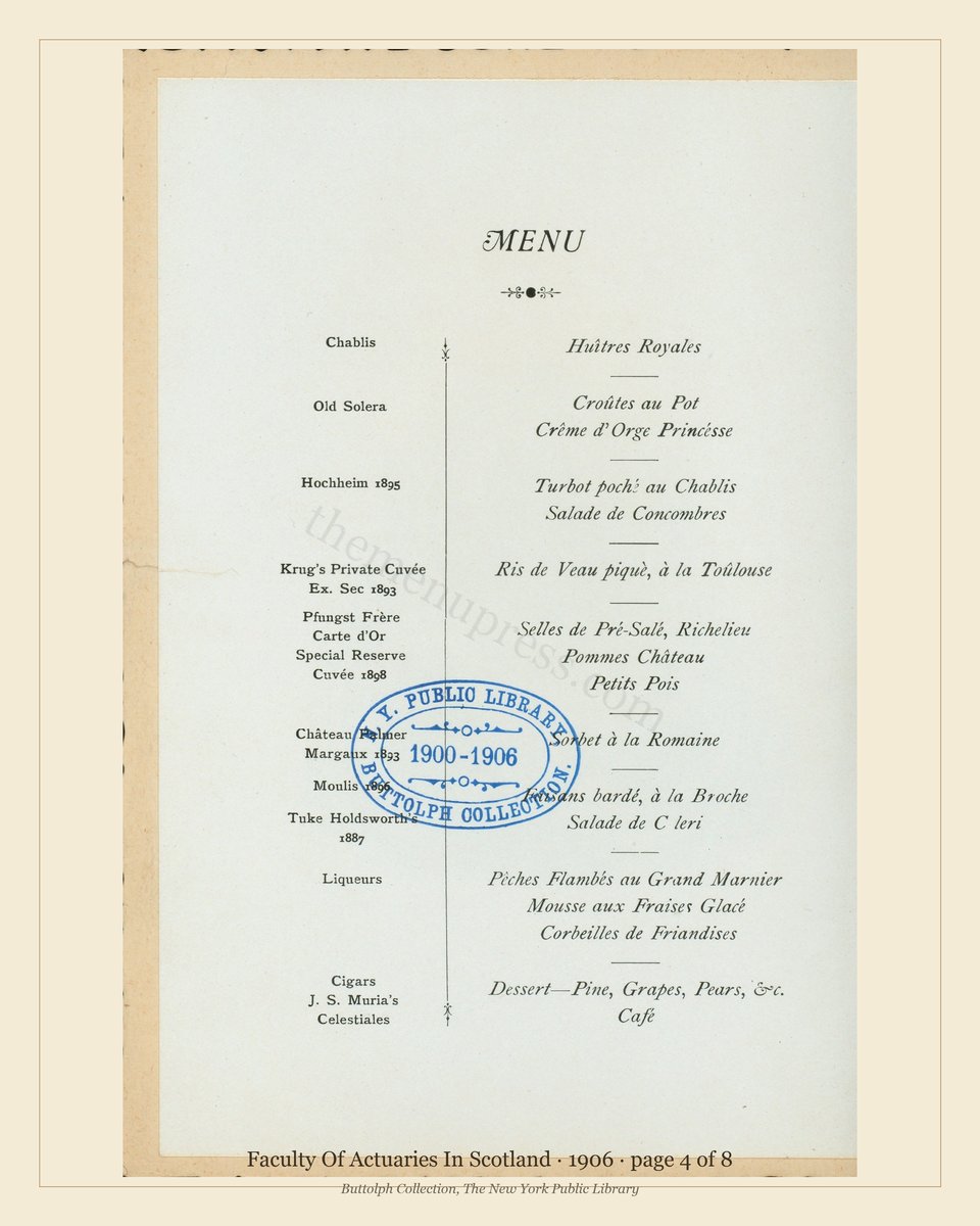 Vintage menu — page 4 of 8