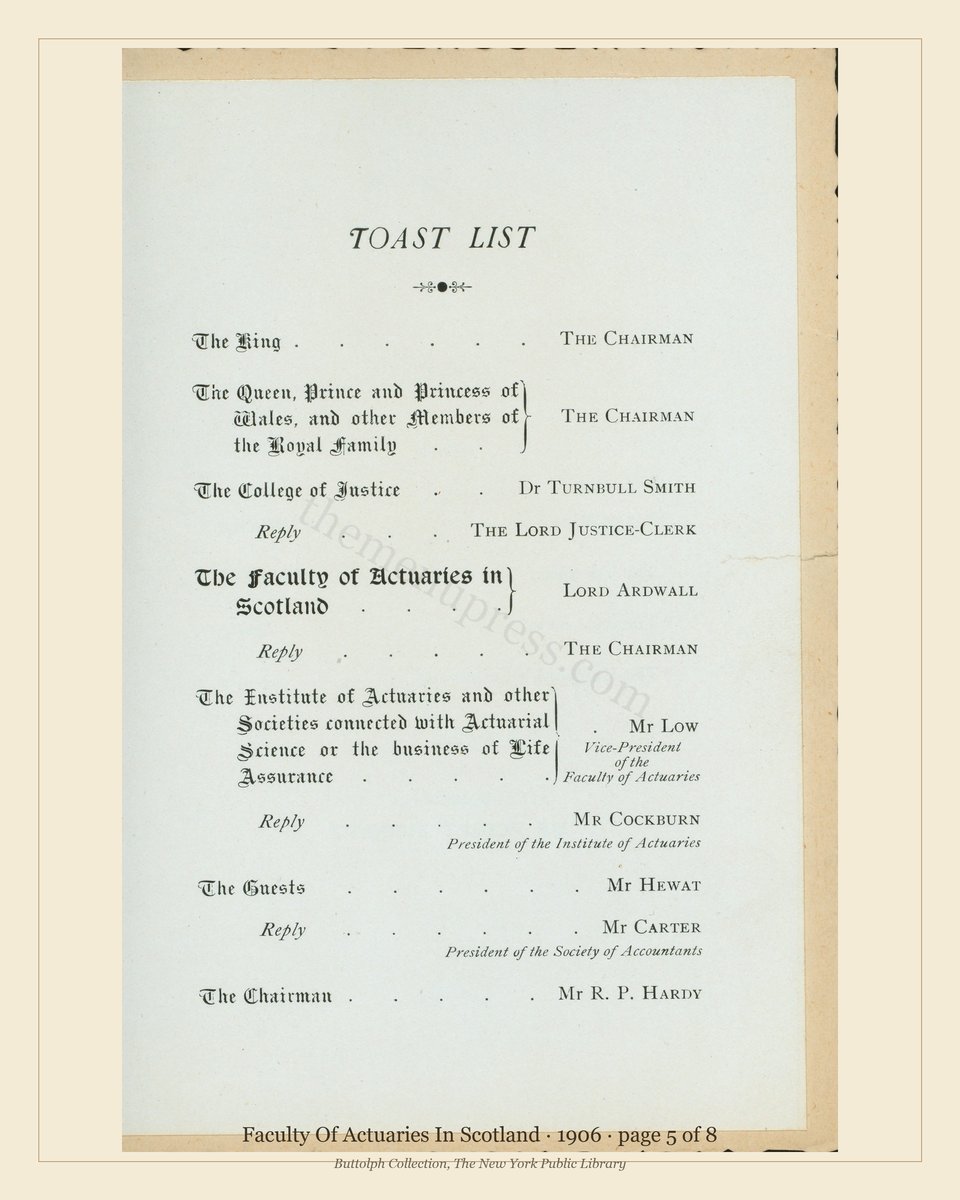 Vintage menu — page 5 of 8