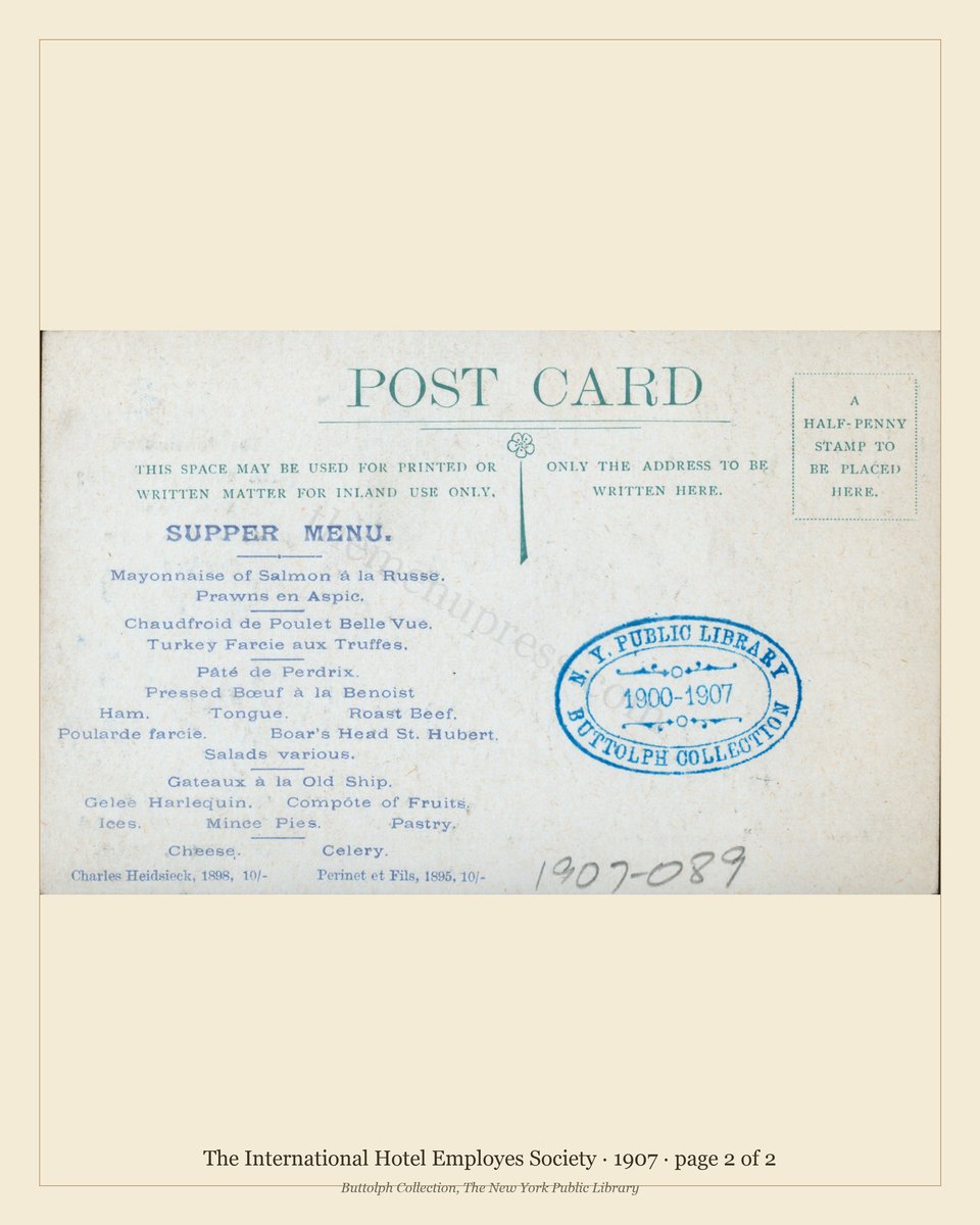 Vintage menu — page 2 of 2