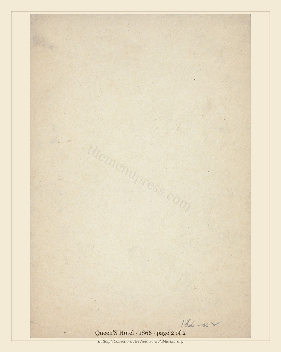 Vintage menu — page 2 of 2