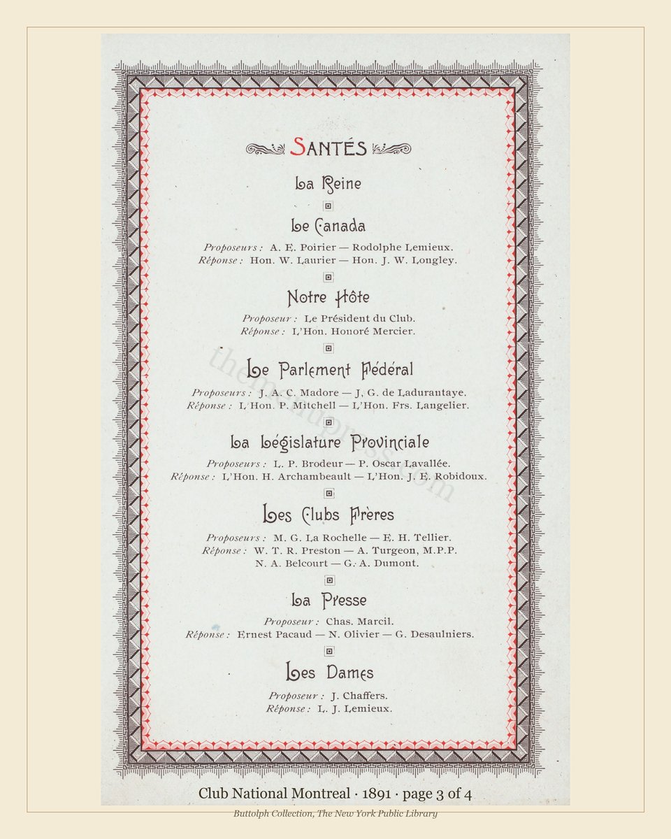 Vintage menu — page 3 of 4