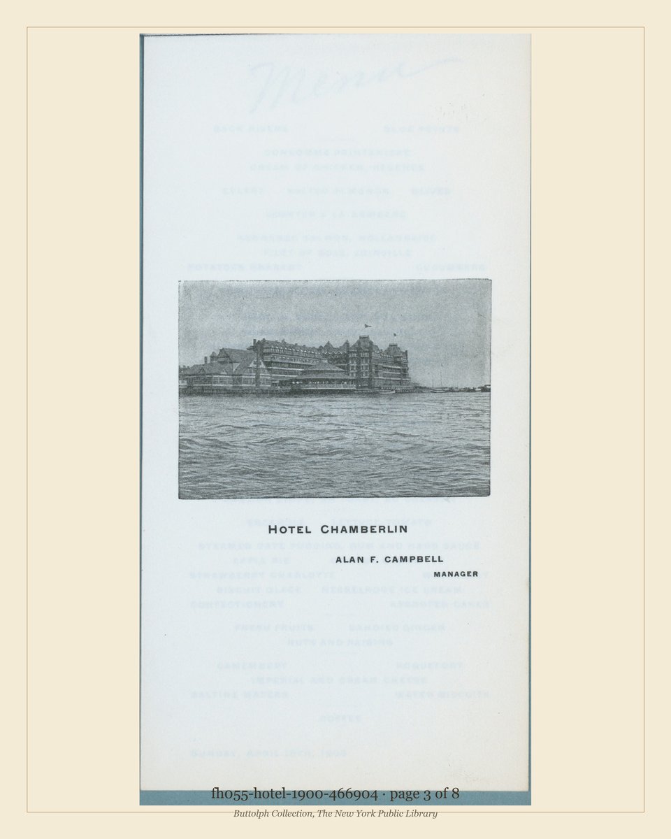Vintage menu — page 3 of 8
