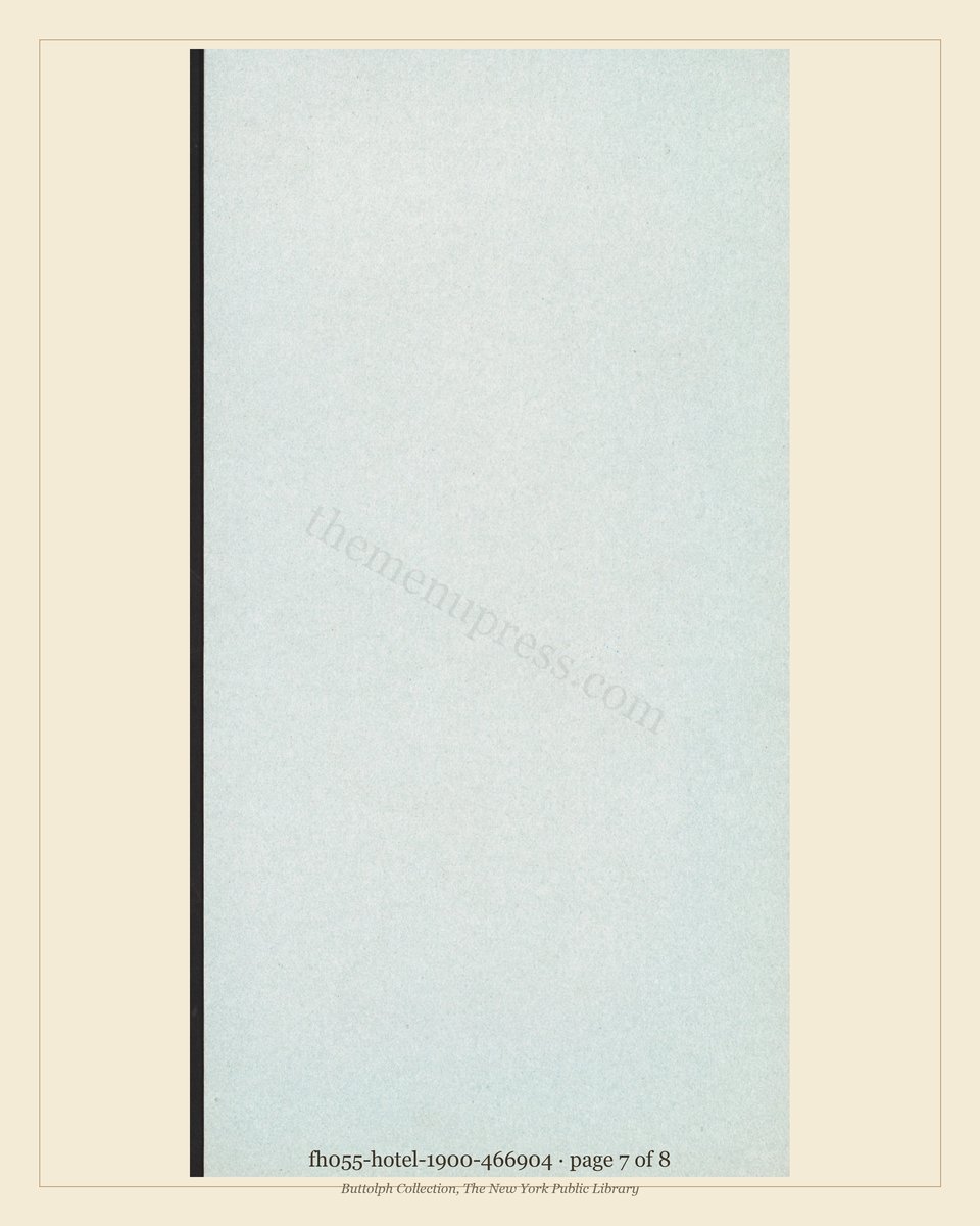 Vintage menu — page 7 of 8