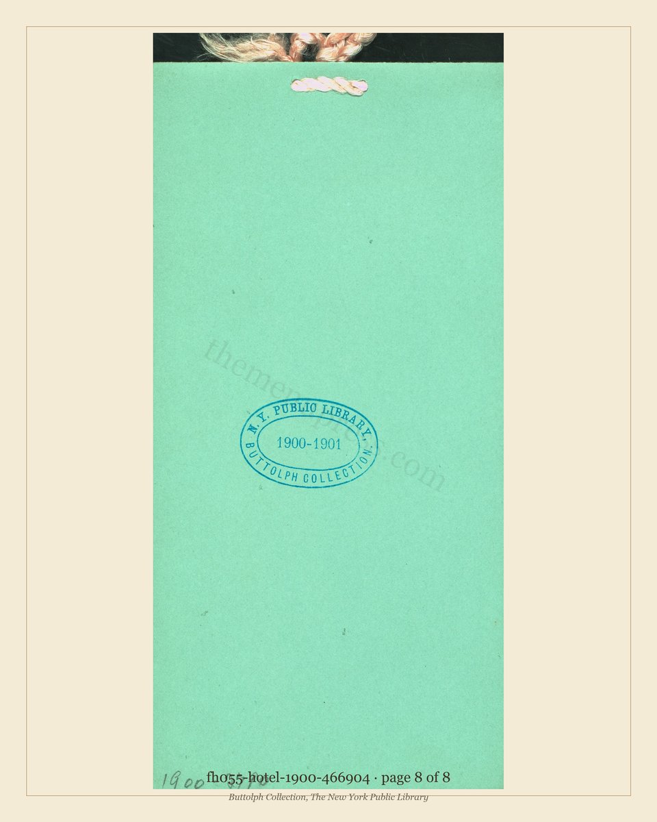 Vintage menu — page 8 of 8