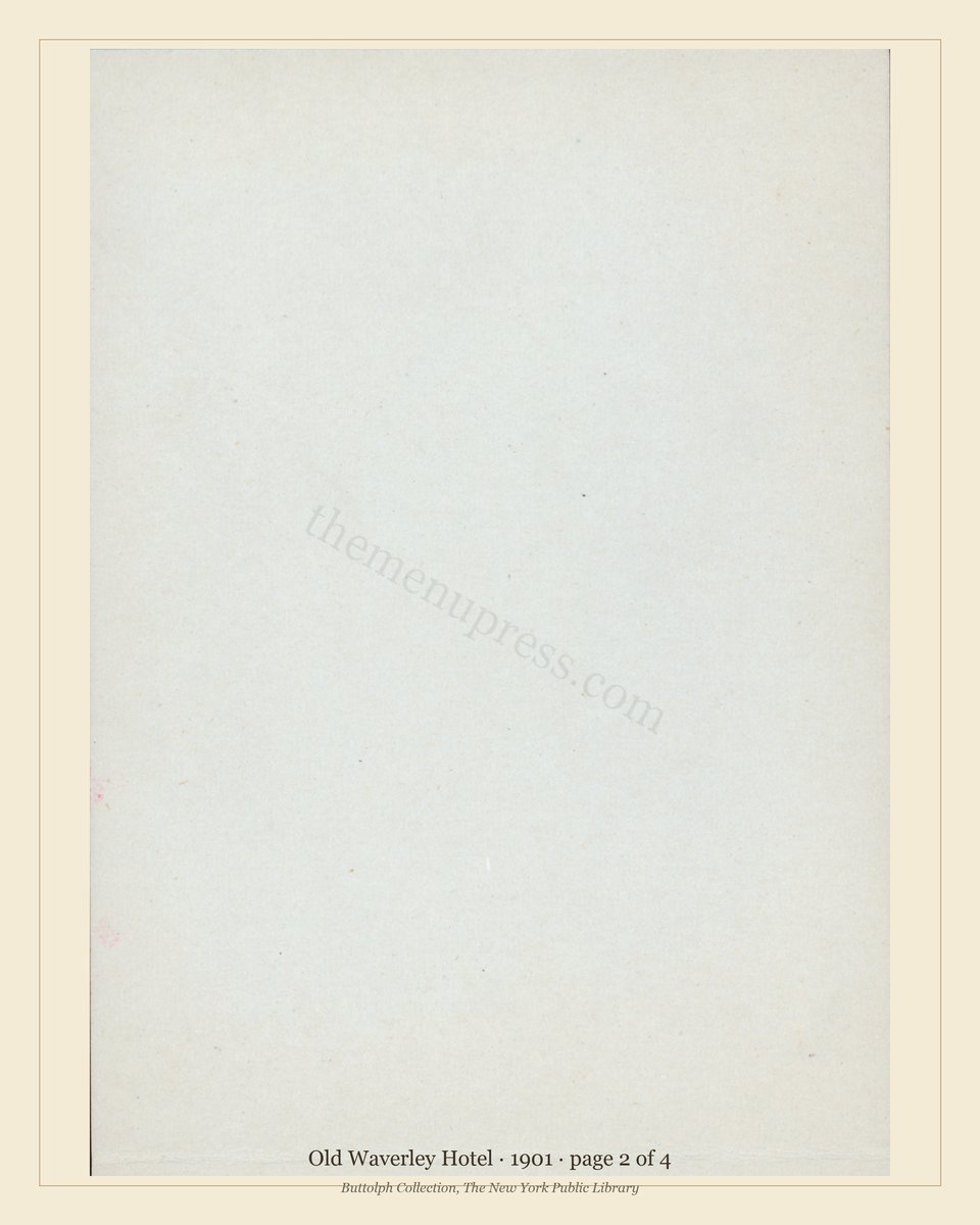 Vintage menu — page 2 of 4