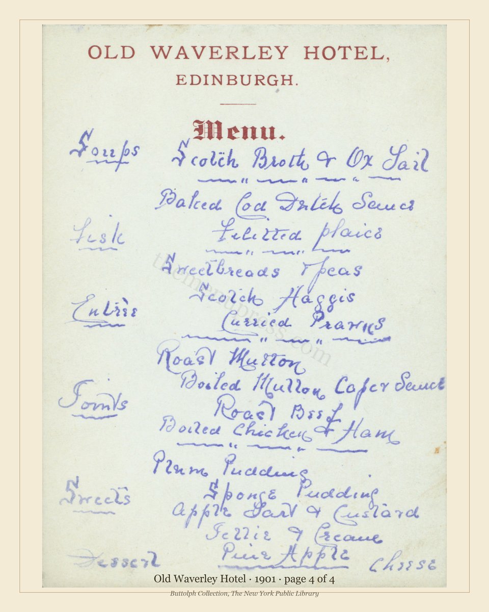 Vintage menu — page 4 of 4