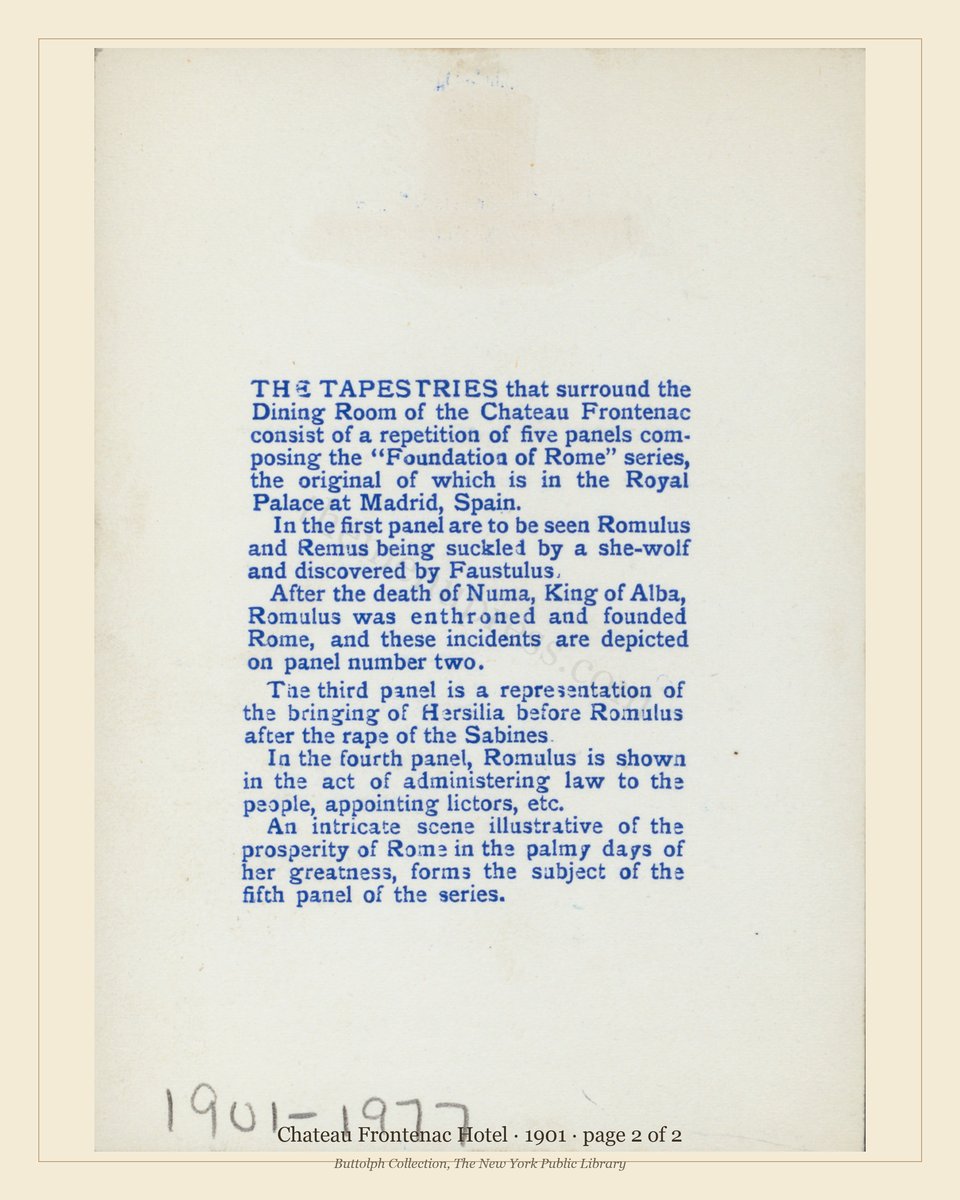 Vintage menu — page 2 of 2