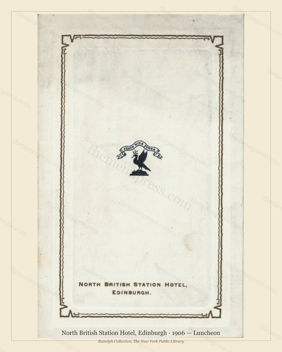 Vintage menu preview — 1906 Vintage Lunch Menu — North British Station Hotel, International Grand Hotel