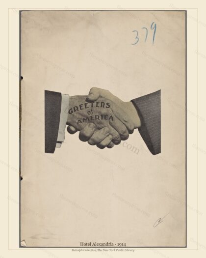 Vintage menu preview — 1914 Vintage Dinner Menu — Hotel Alexandria, International Grand Hotel (Complete