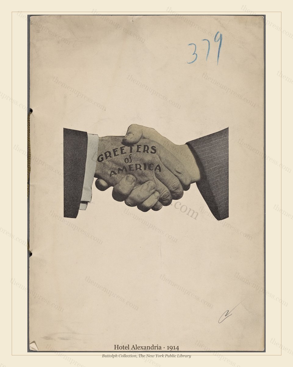 Vintage menu preview — 1914 Vintage Dinner Menu — Hotel Alexandria, International Grand Hotel (Complete