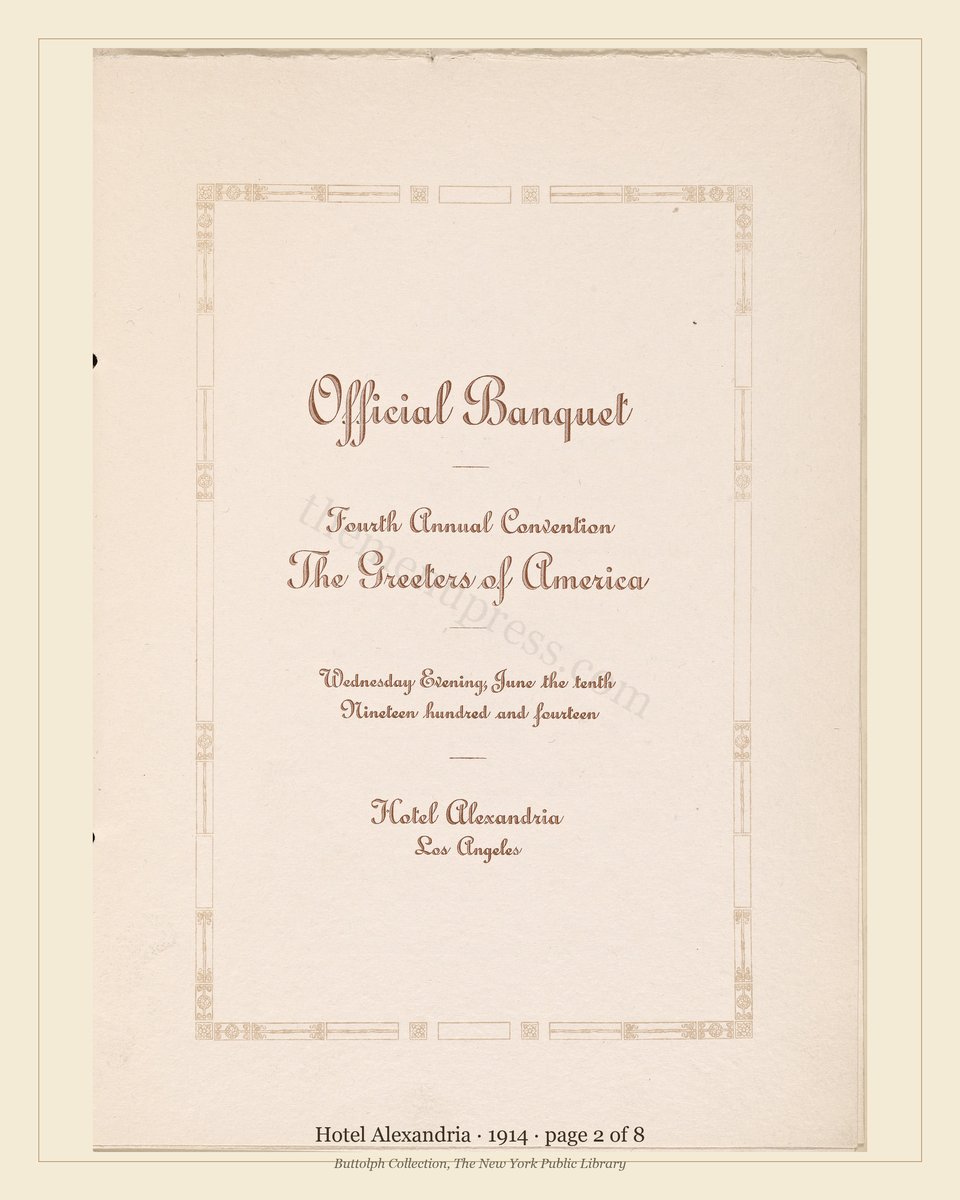 Vintage menu — page 2 of 8