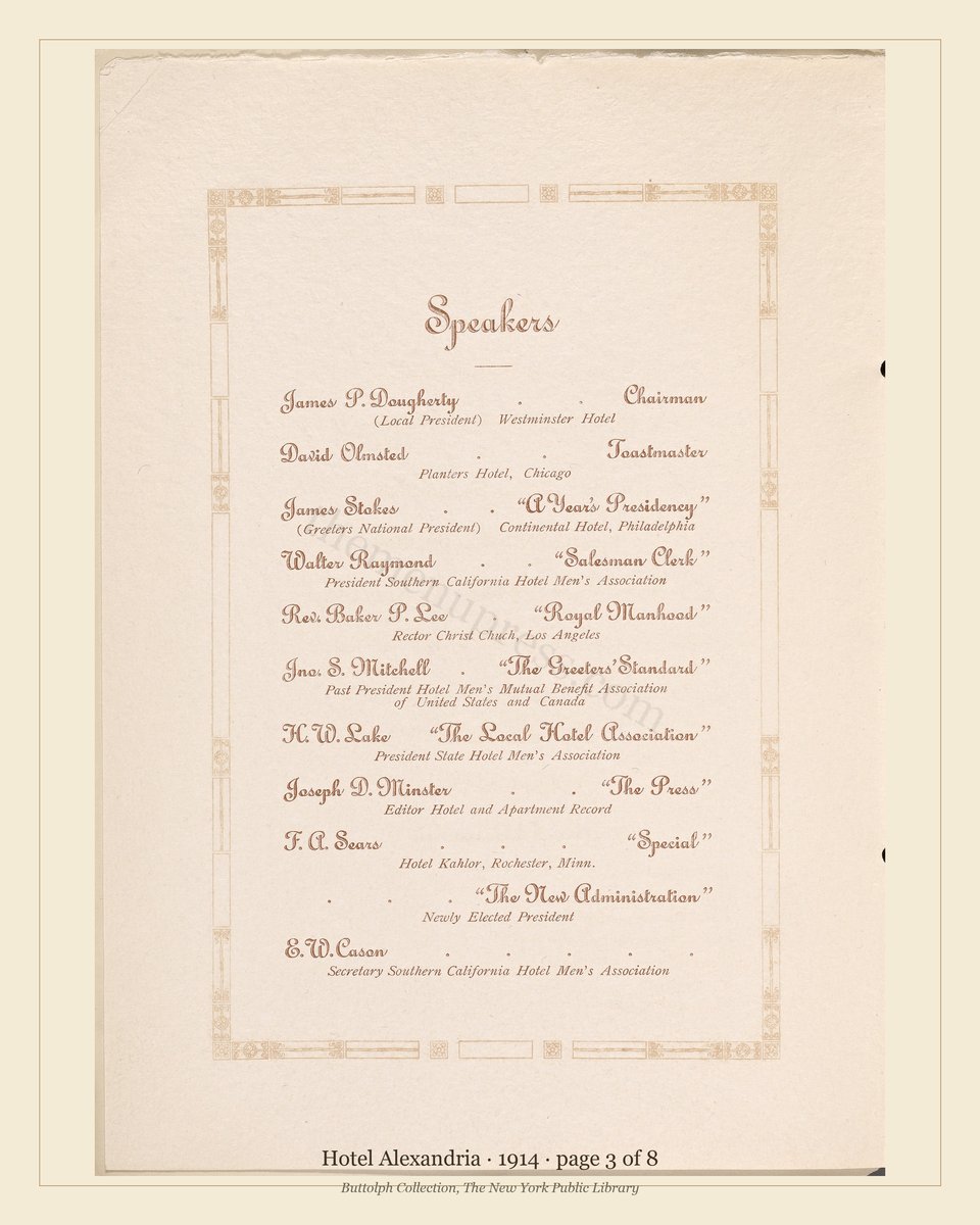 Vintage menu — page 3 of 8