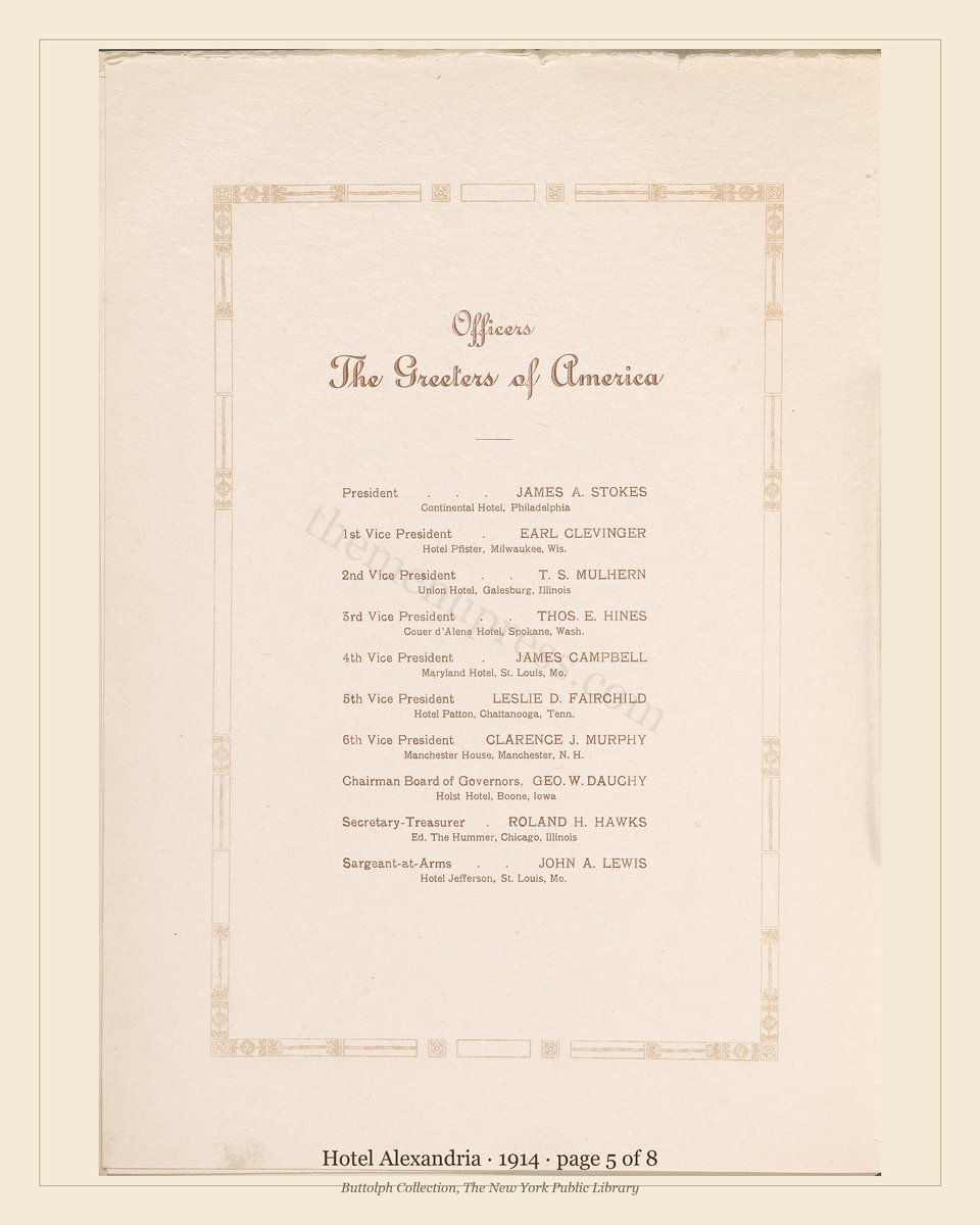 Vintage menu — page 5 of 8