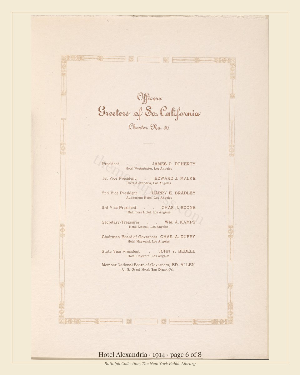 Vintage menu — page 6 of 8