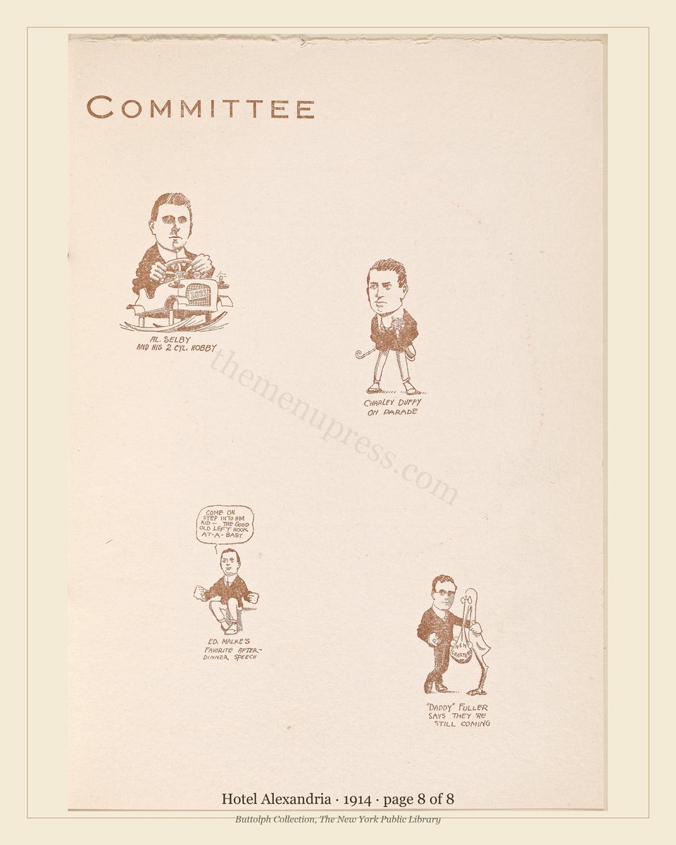 Vintage menu — page 8 of 8