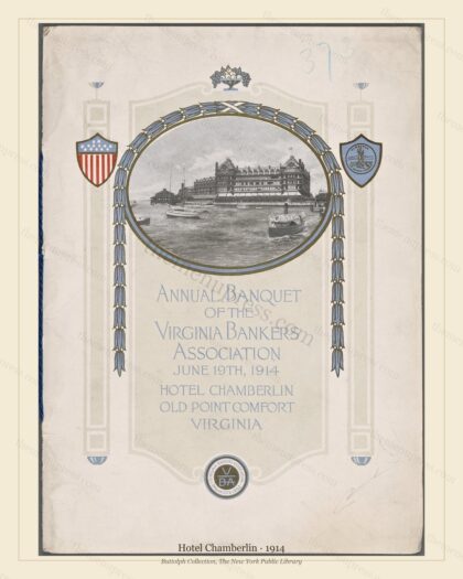 Vintage menu preview — 1914 Vintage Dinner Menu — Hotel Chamberlin, International Grand Hotel (Complete