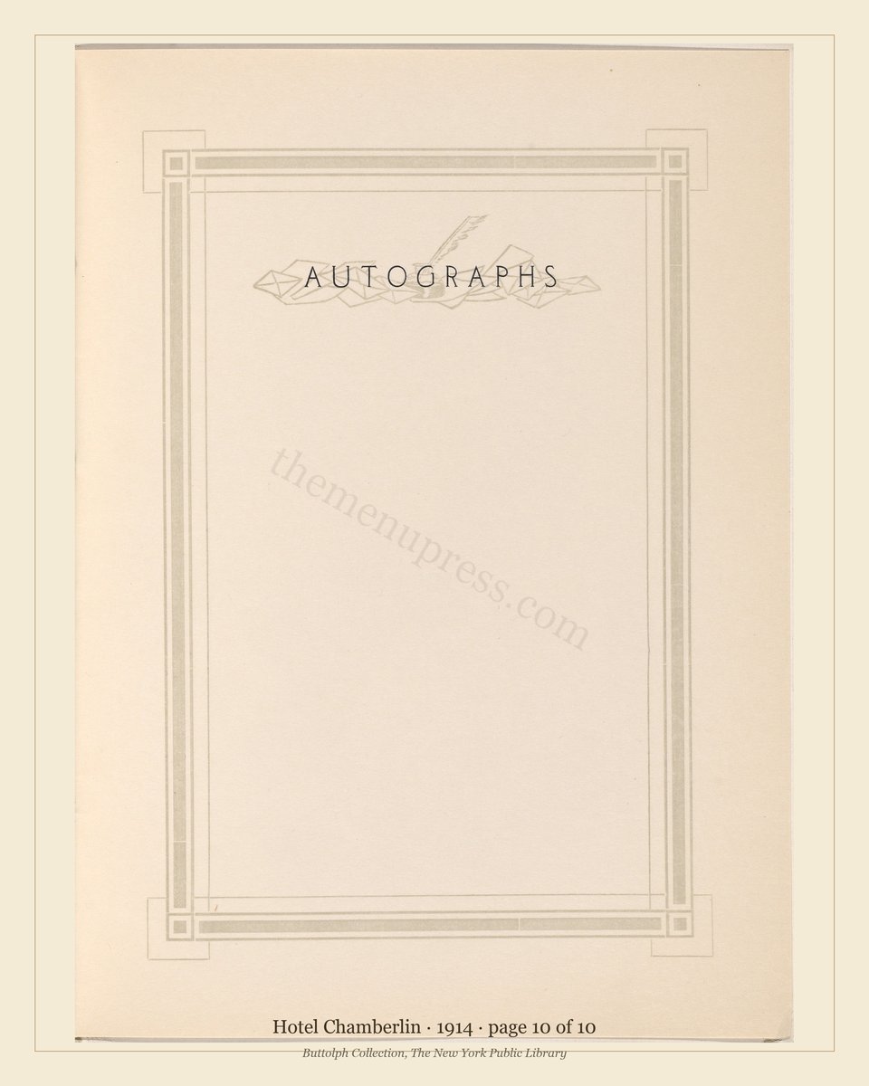Vintage menu — page 10 of 10