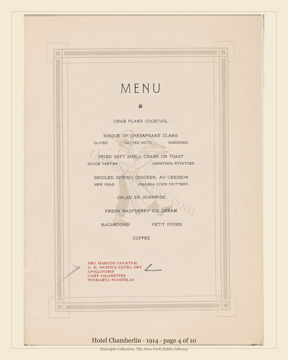 Vintage menu — page 4 of 10
