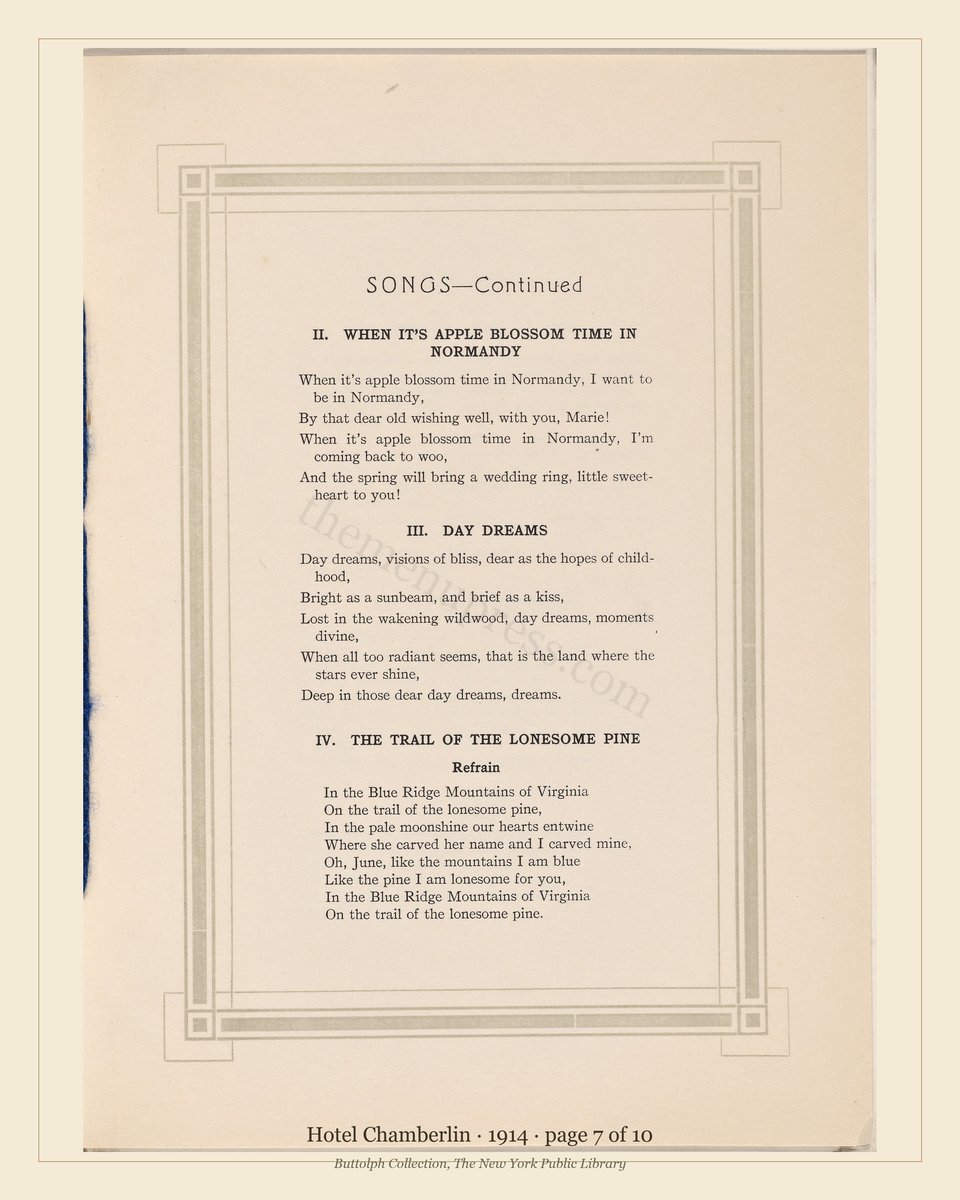 Vintage menu — page 7 of 10