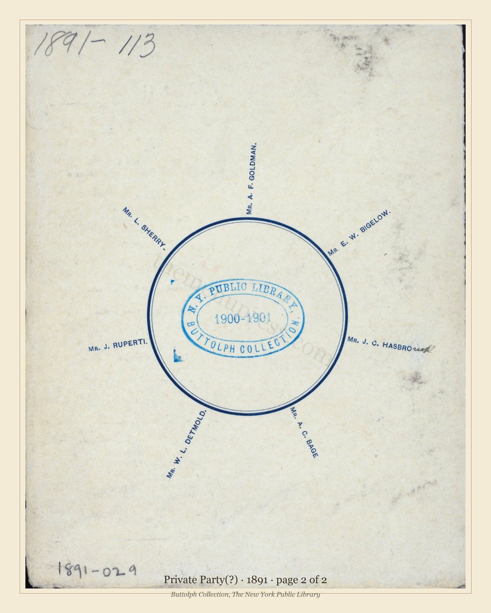 Vintage menu — page 2 of 2