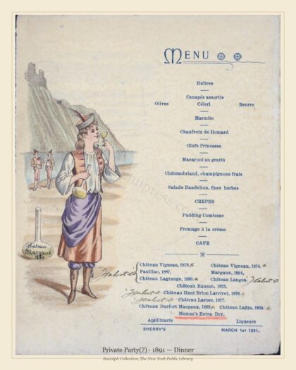 Private Party(?) · 1891 — Dinner