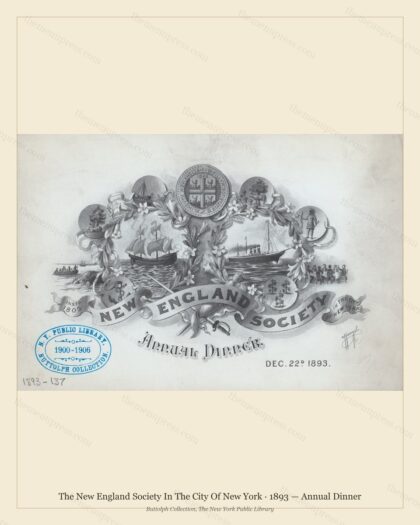 Vintage menu preview — 1893 Vintage Dinner Menu — Sherry'S, New York, Ny, Classic NYC French Restaurant
