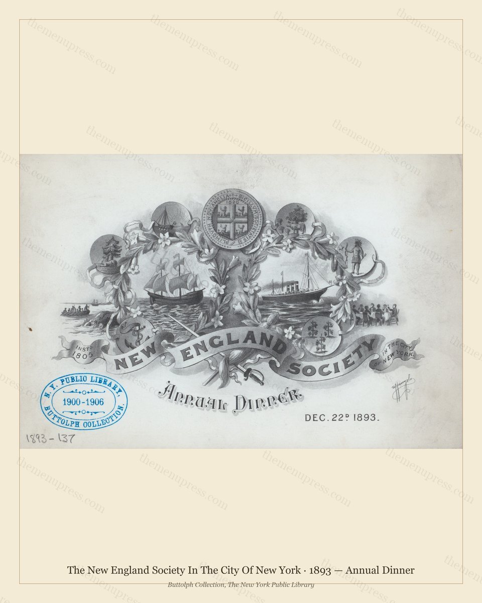 Vintage menu preview — 1893 Vintage Dinner Menu — Sherry'S, New York, Ny, Classic NYC French Restaurant