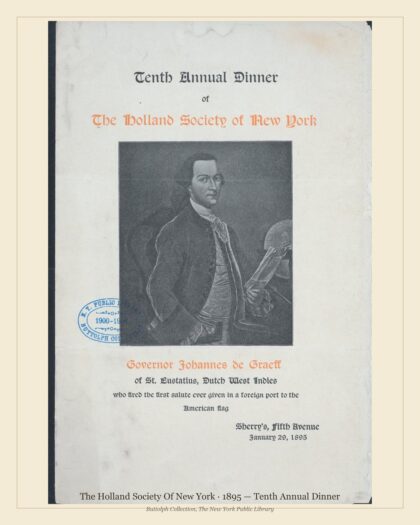 The Holland Society Of New York · 1895 — Tenth Annual Dinner