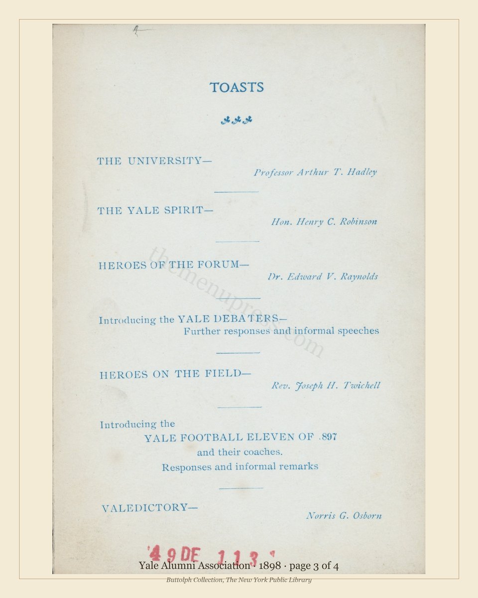 Vintage menu — page 3 of 4