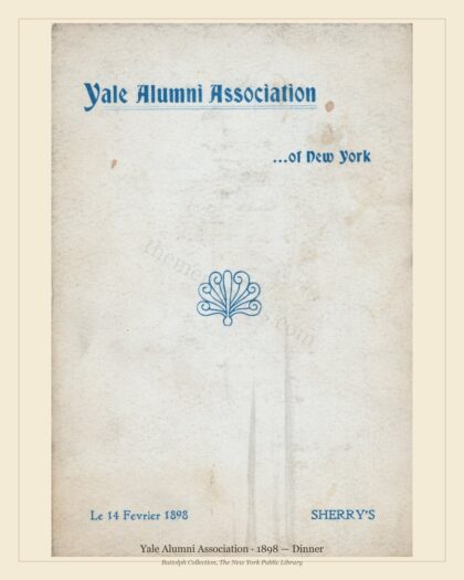 Yale Alumni Association · 1898 — Dinner