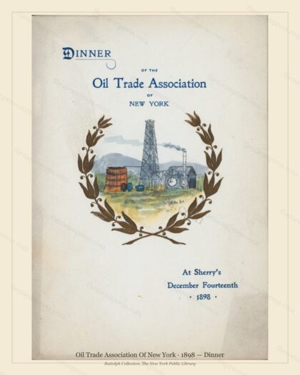 Vintage menu preview — 1898 Vintage Dinner Menu — Sherry'S Ny, Classic NYC French Restaurant (Complete