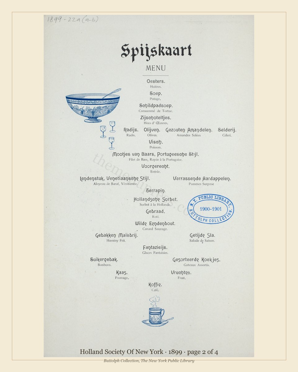 Vintage menu — page 2 of 4