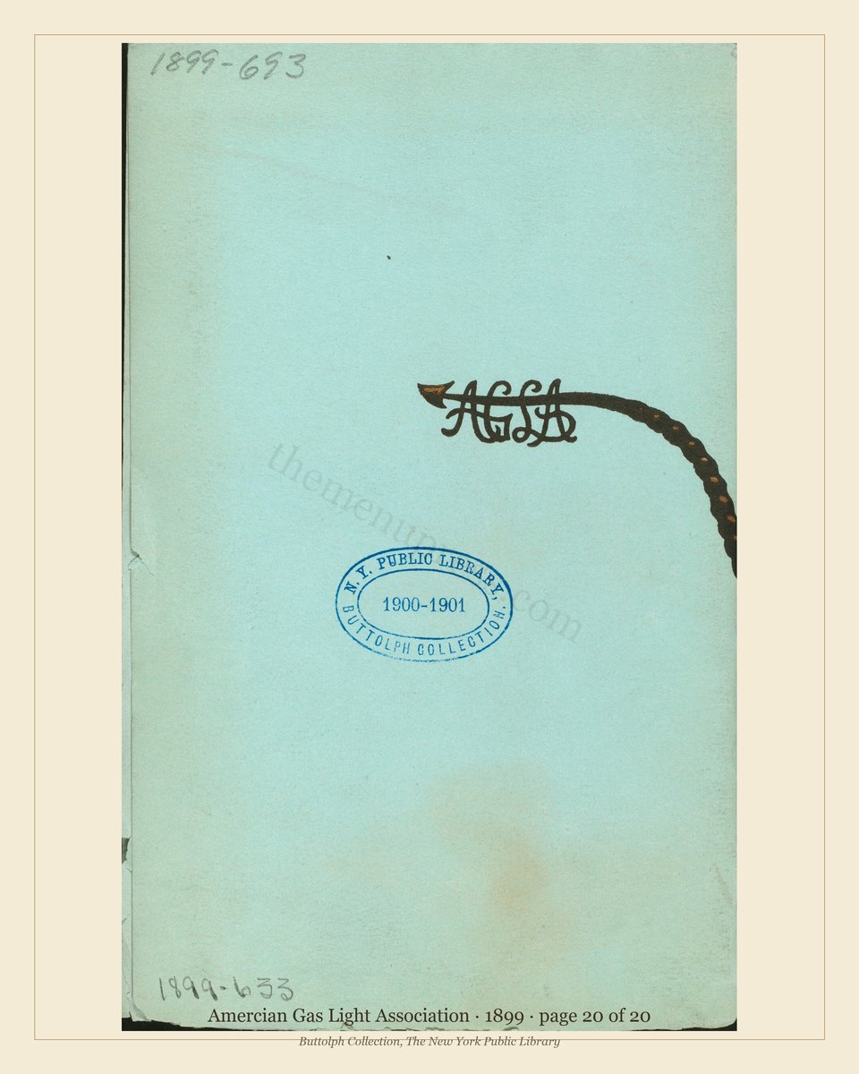 Vintage menu — page 16 of 16