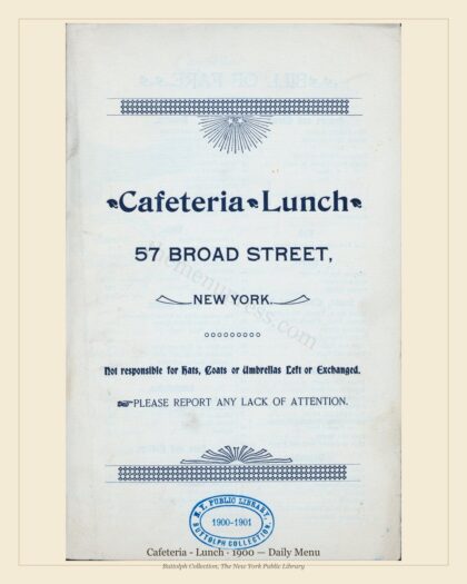Cafeteria - Lunch · 1900 — Daily Menu