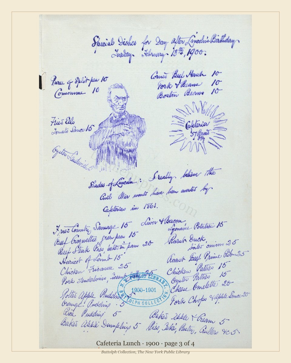 Vintage menu — page 3 of 4