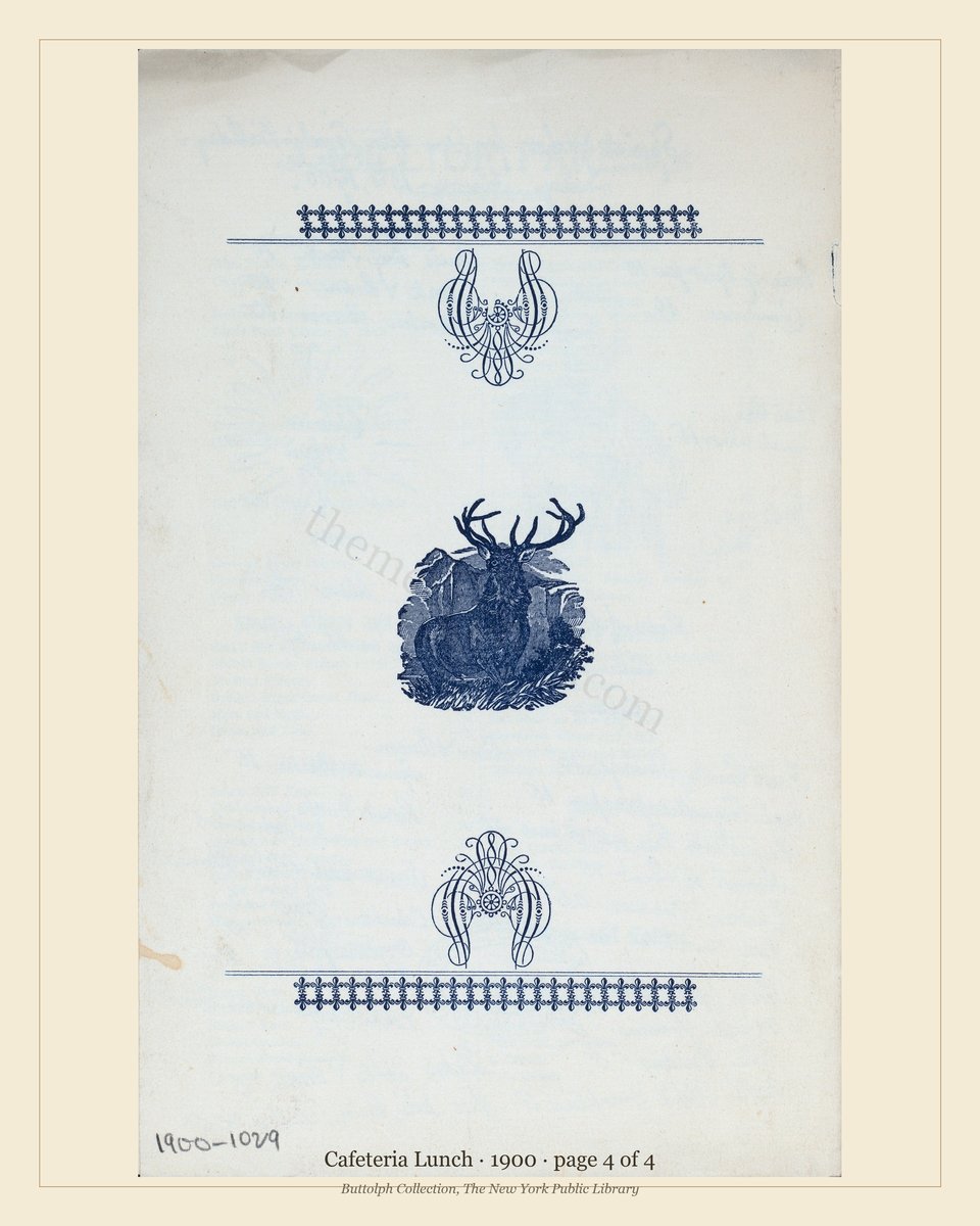 Vintage menu — page 4 of 4