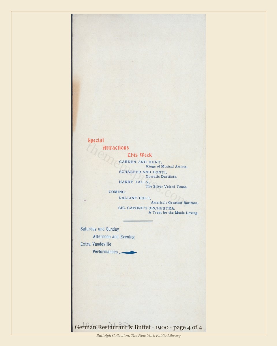 Vintage menu — page 4 of 4