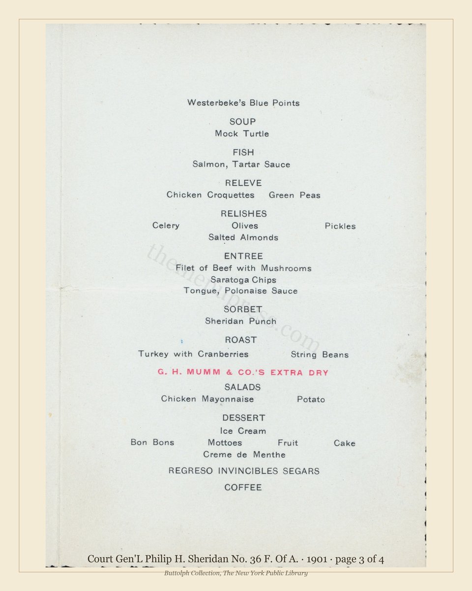 Vintage menu — page 3 of 4