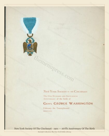Vintage menu preview — 1901 Vintage Dinner Menu — Sherry'S, New York, Ny, Classic NYC French Restaurant
