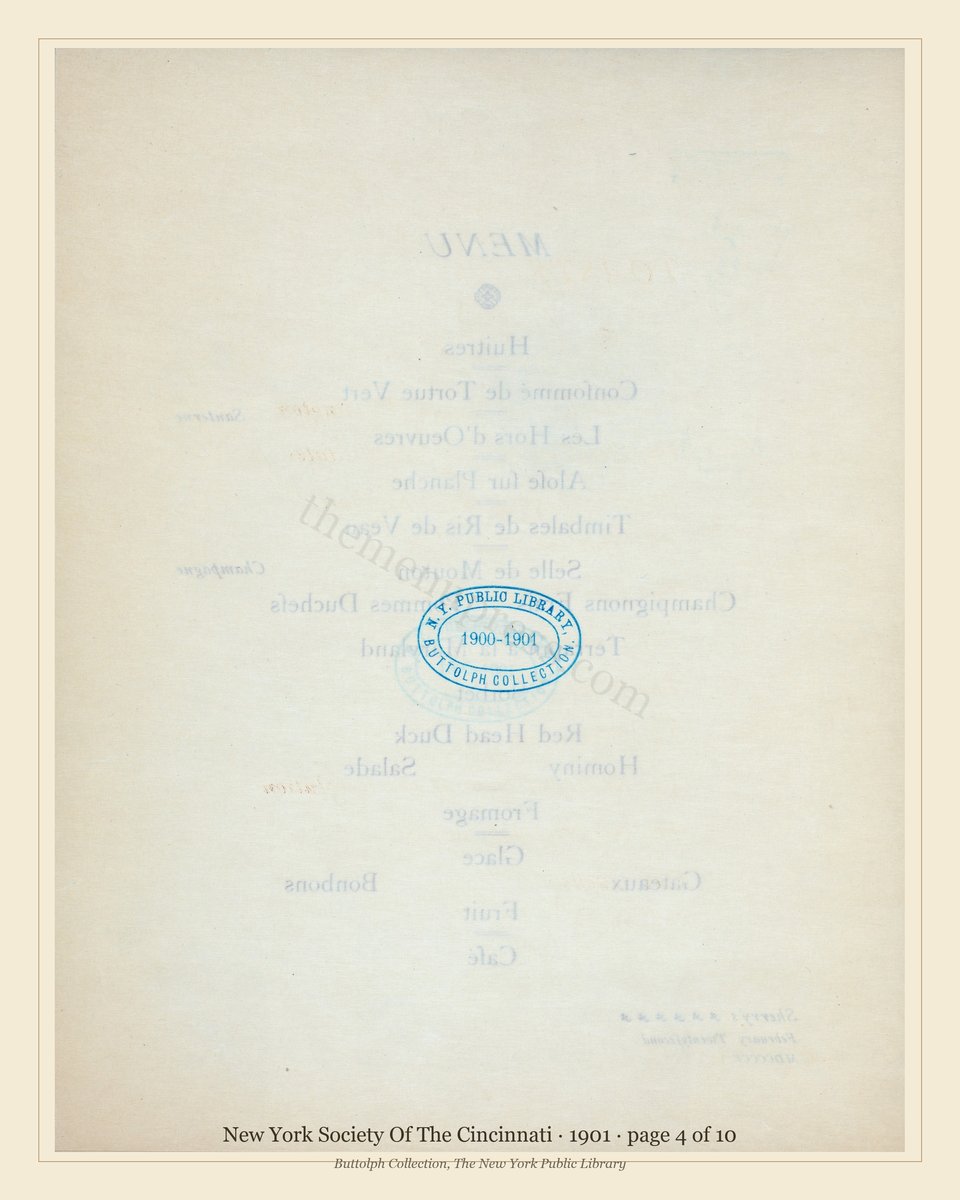 Vintage menu — page 4 of 10
