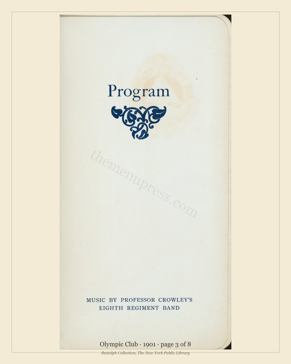 Vintage menu — page 3 of 8