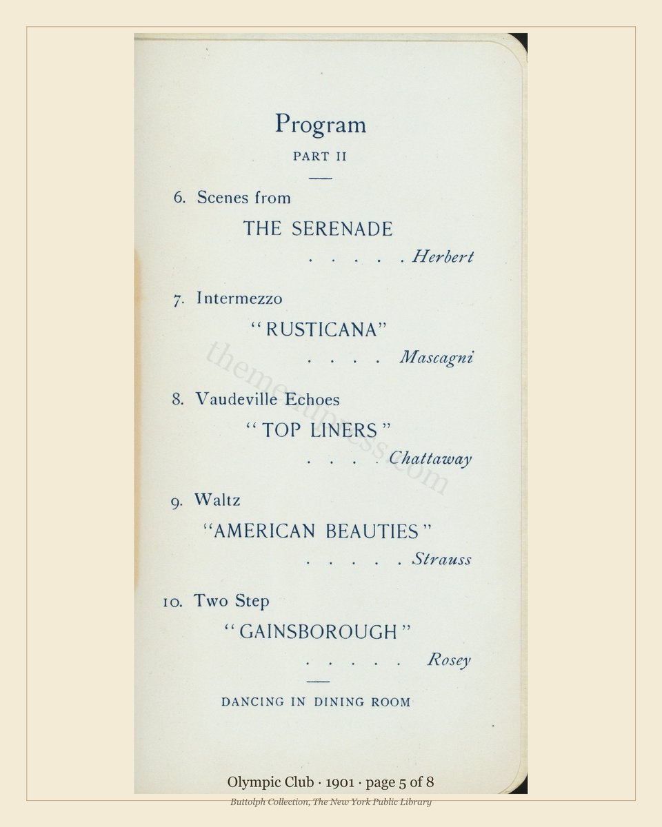 Vintage menu — page 5 of 8