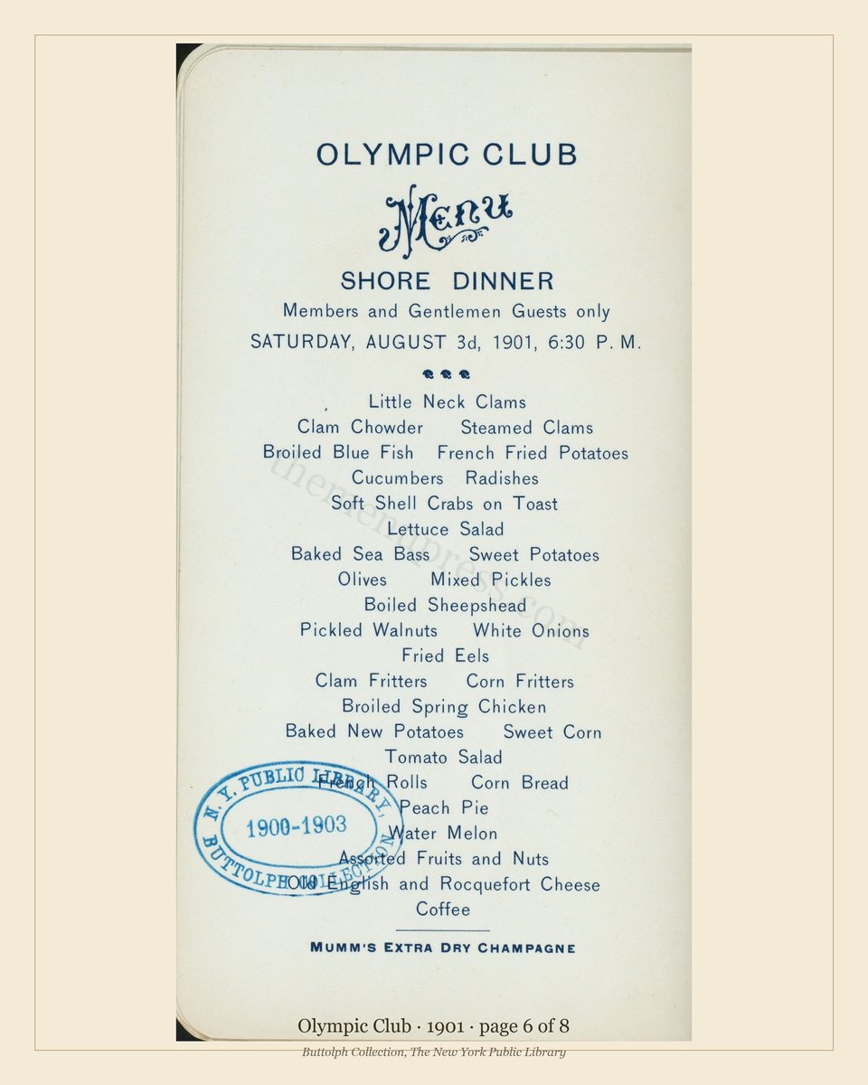 Vintage menu — page 6 of 8