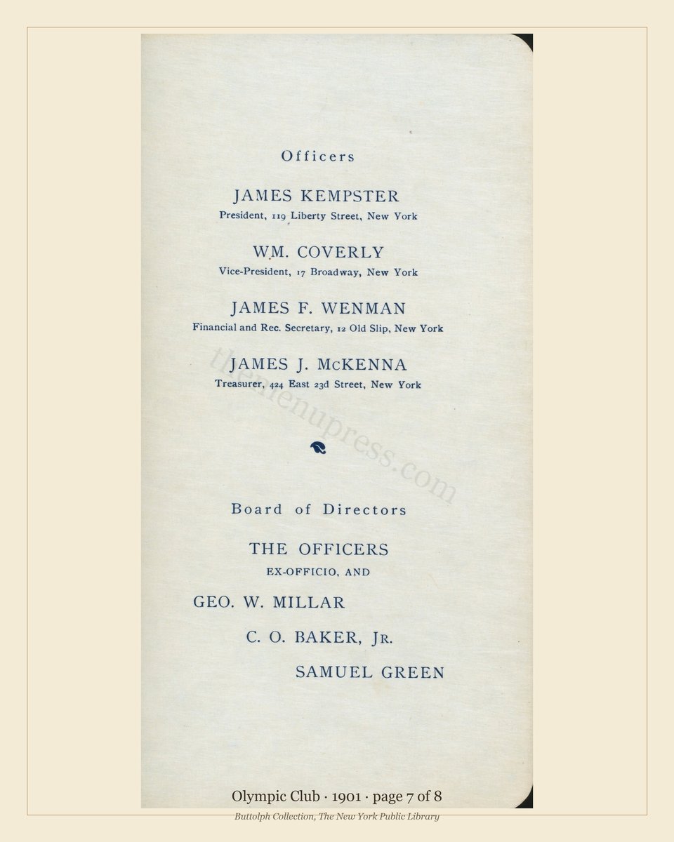 Vintage menu — page 7 of 8