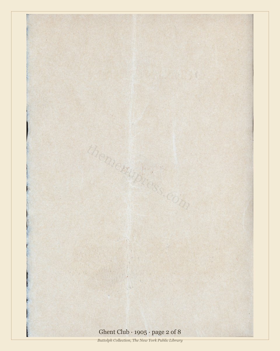 Vintage menu — page 2 of 8