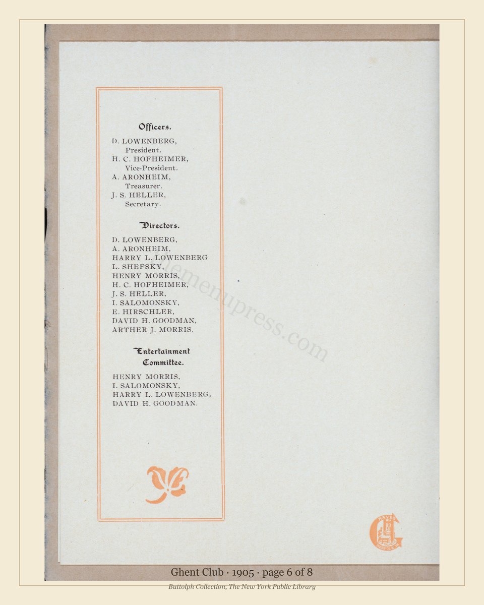 Vintage menu — page 6 of 8